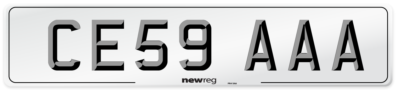 CE59 AAA Number Plate from New Reg